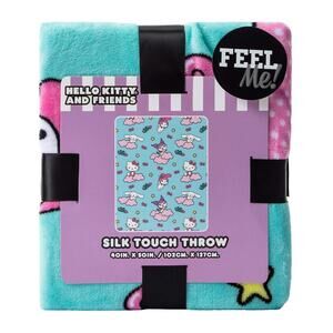 🔥SANRIO HELLO KITTY PLUSH SILK TOUCH THROW BLANKET 40 X 50" BNWT🔥